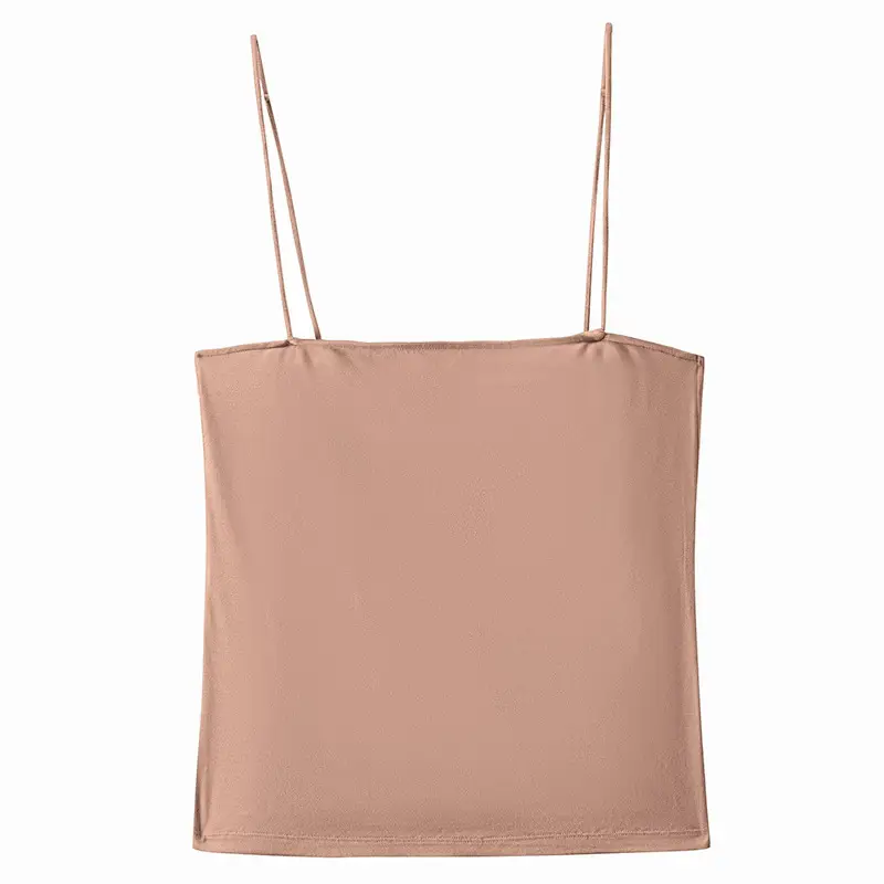 Black Collar Strap Vest Top for Women Slim Fit - Image 6