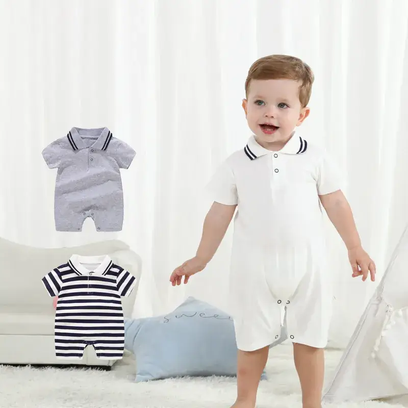 New Baby Boys Polo Shirt Shorts Set White Summer - Image 6