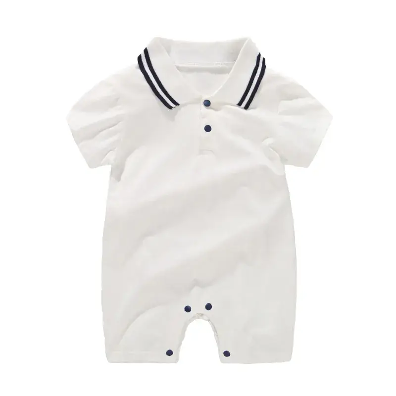 New Baby Boys Polo Shirt Shorts Set White Summer - Image 2