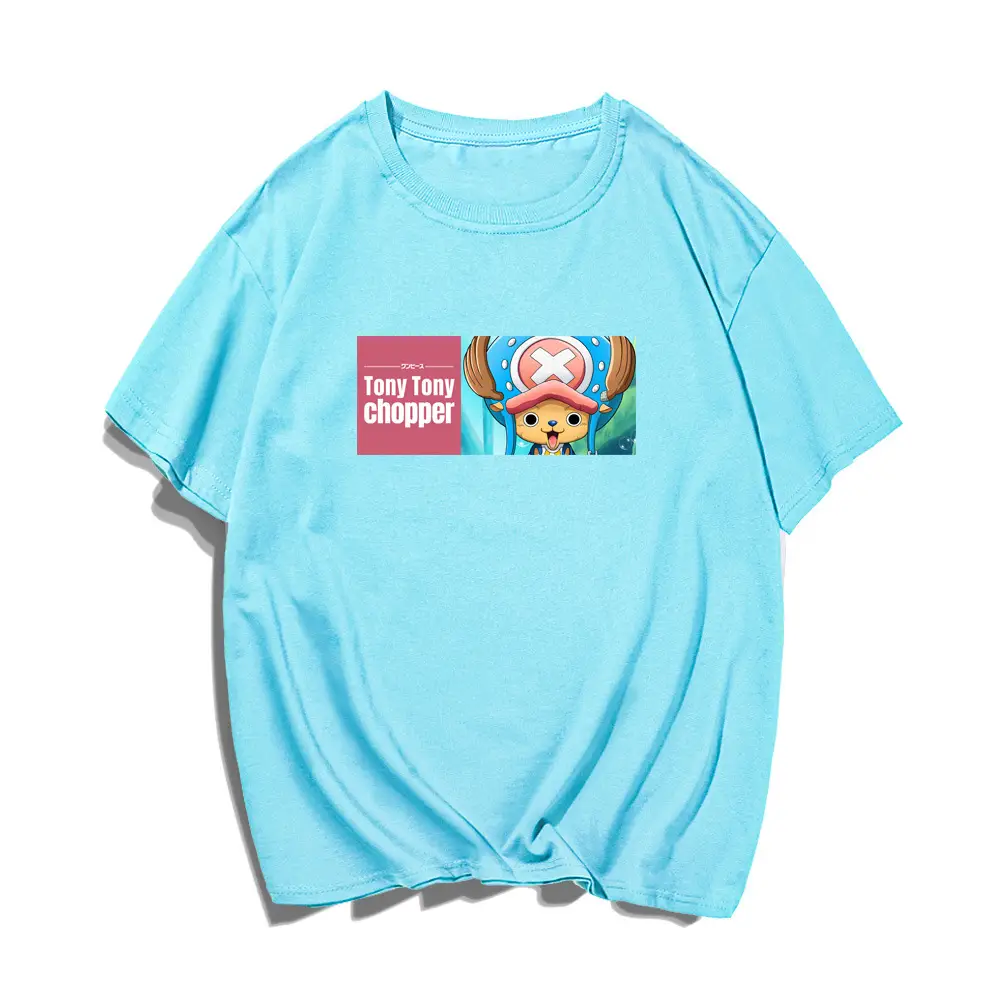 Men Women Blue Anime One Piece T-Shirt