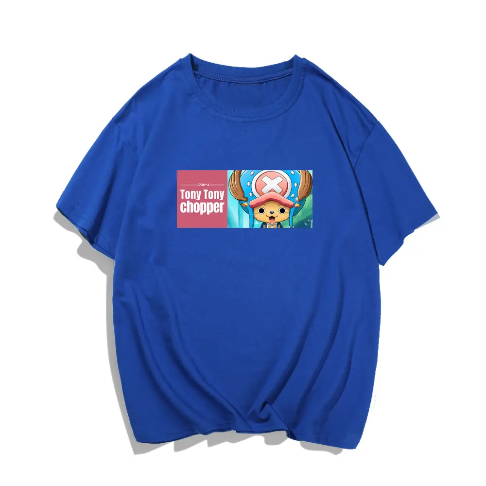 Men Women Blue Anime One Piece T-Shirt