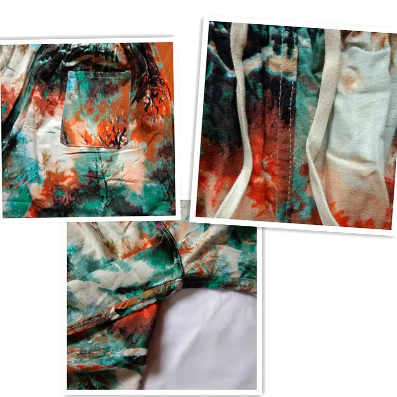 Men's Elephant Print Beach Shorts Black Large — feature 41