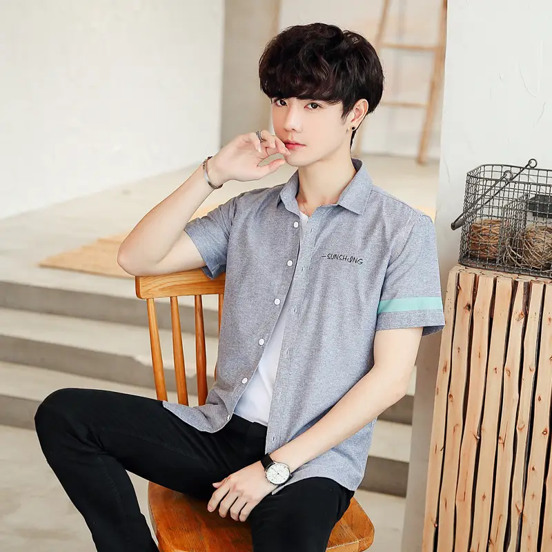Men's White Short Sleeve Polo Shirt with Green Trim - Image 5
