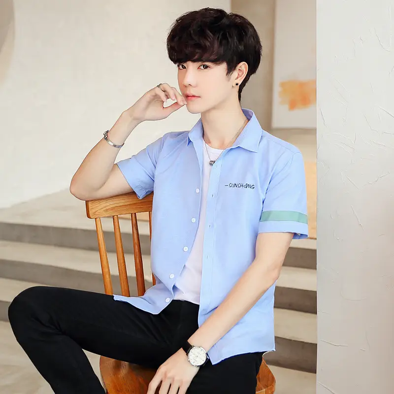 Men's White Short Sleeve Polo Shirt with Green Trim - Image 8