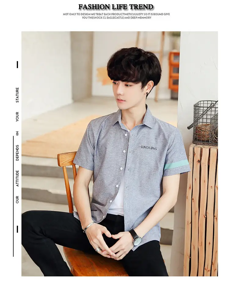 Men's White Short Sleeve Polo Shirt with Green Trim — feature 33