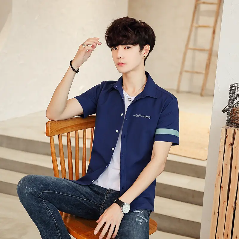 Men's White Short Sleeve Polo Shirt with Green Trim - Image 3