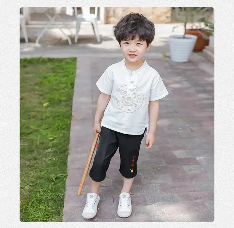 Children Hanfu Summer Suit Blue 2025 Tang Style — feature 11