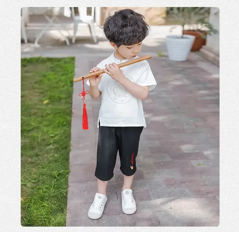 Children Hanfu Summer Suit Blue 2025 Tang Style — feature 13