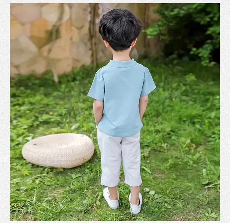 Children Hanfu Summer Suit Blue 2025 Tang Style — feature 16