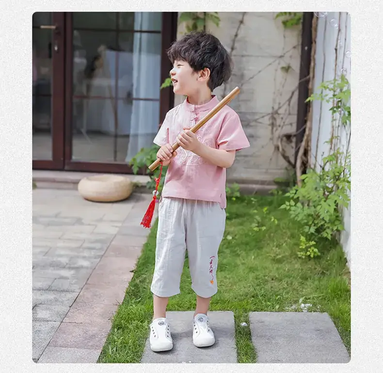 Children Hanfu Summer Suit Blue 2025 Tang Style — feature 23
