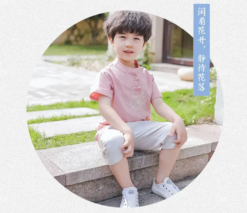 Children Hanfu Summer Suit Blue 2025 Tang Style — feature 24
