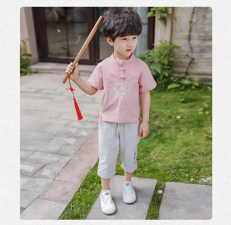 Children Hanfu Summer Suit Blue 2025 Tang Style — feature 25