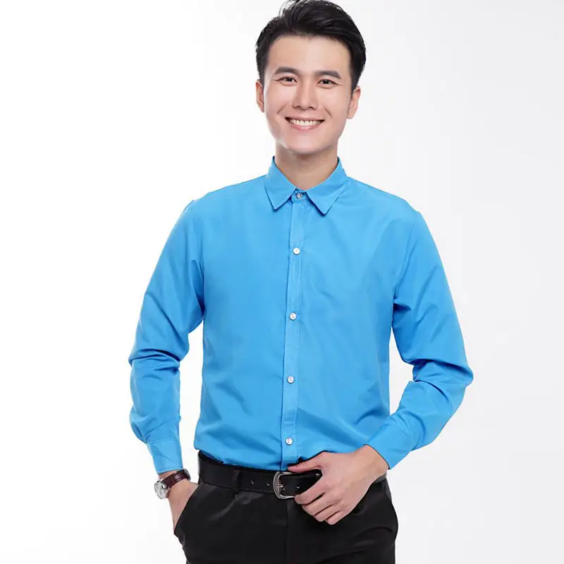 Men's Pink Solid Color Long Sleeve Studio Shirt 2023 - Image 24