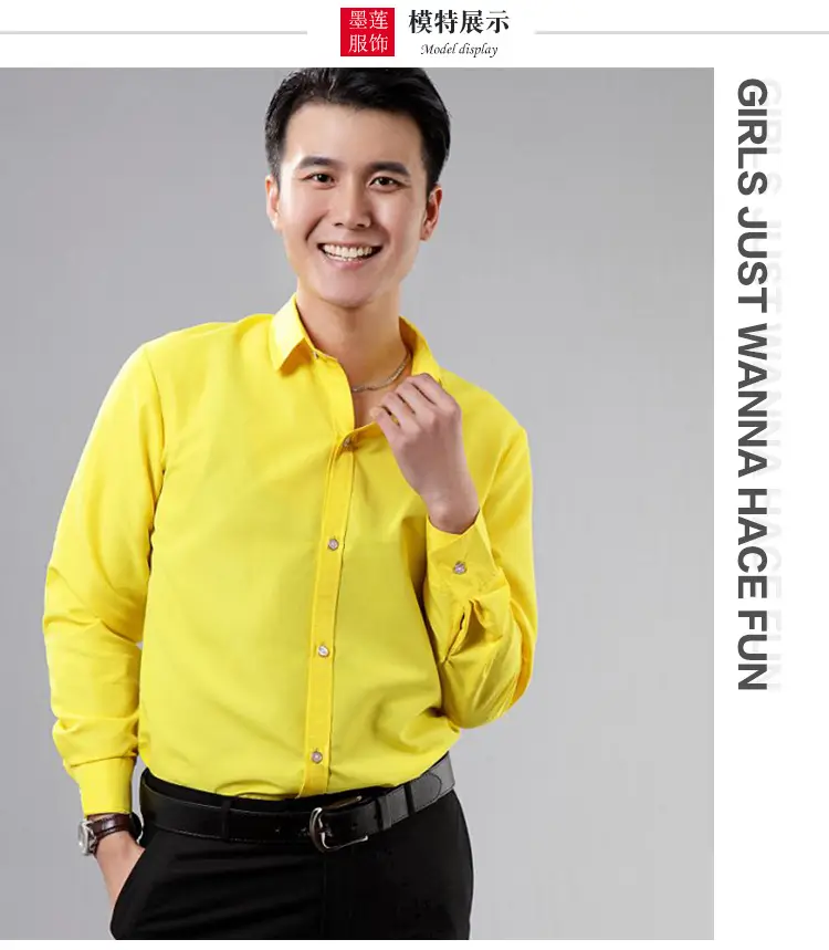 Men's Pink Solid Color Long Sleeve Studio Shirt 2023 — feature 11