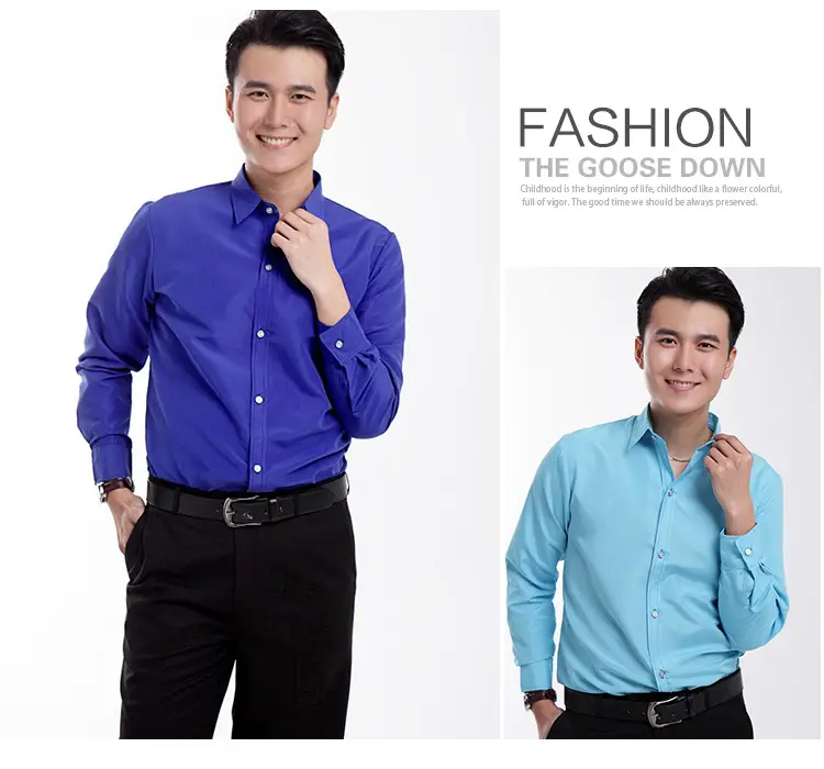 Men's Pink Solid Color Long Sleeve Studio Shirt 2023 — feature 16