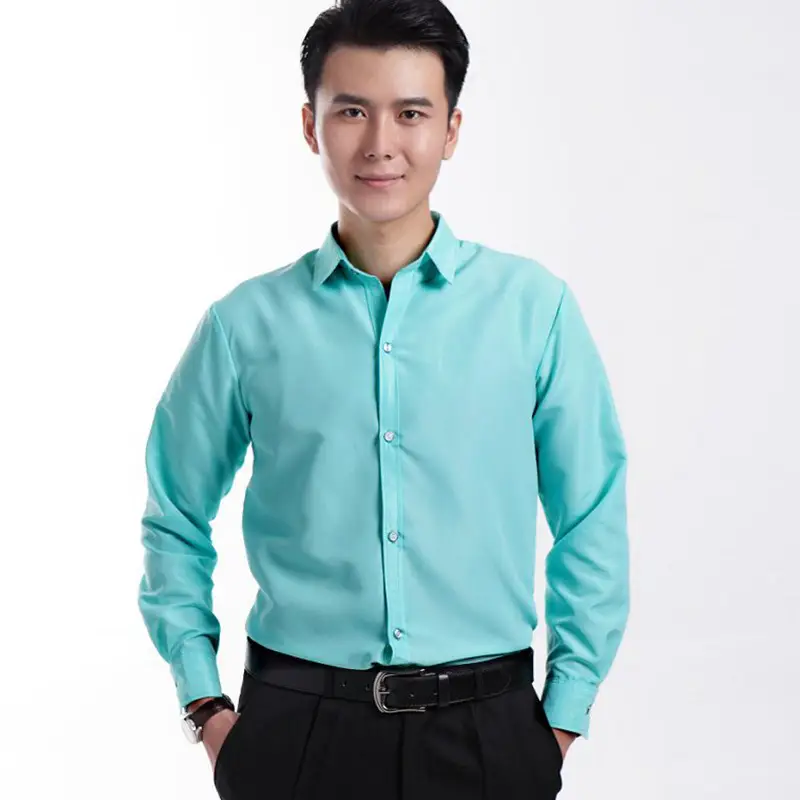 Men's Pink Solid Color Long Sleeve Studio Shirt 2023 - Image 16