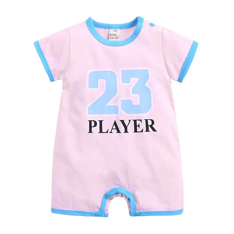 Baby Romper Set 2025 Digital Print 23 Player Green Pink Yellow - Image 2