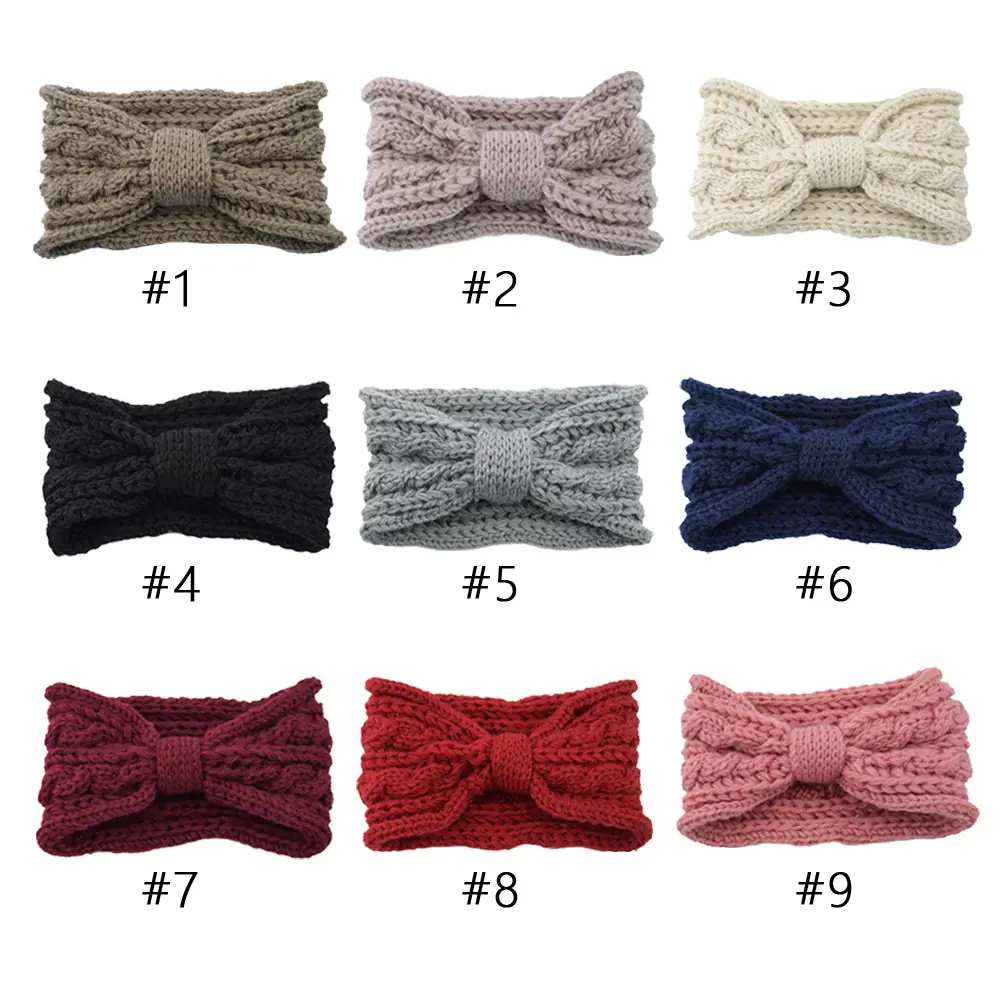 Maroon Wool Knitted Wide Brim Hair Band - Image 10