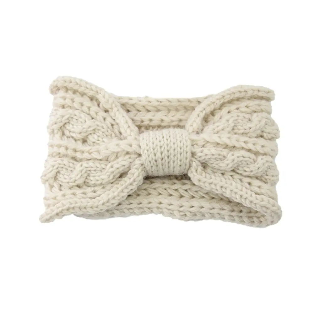 Maroon Wool Knitted Wide Brim Hair Band - Image 3