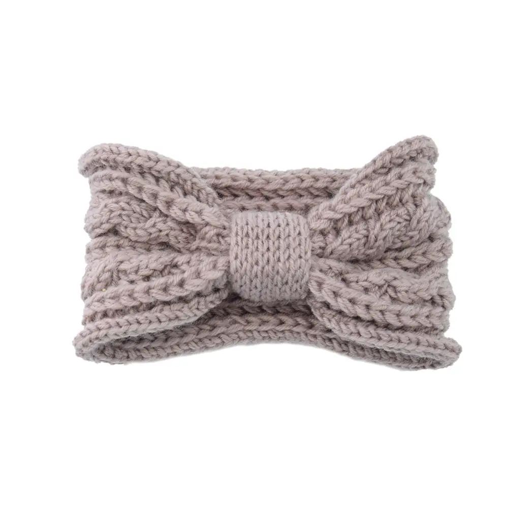 Maroon Wool Knitted Wide Brim Hair Band - Image 2