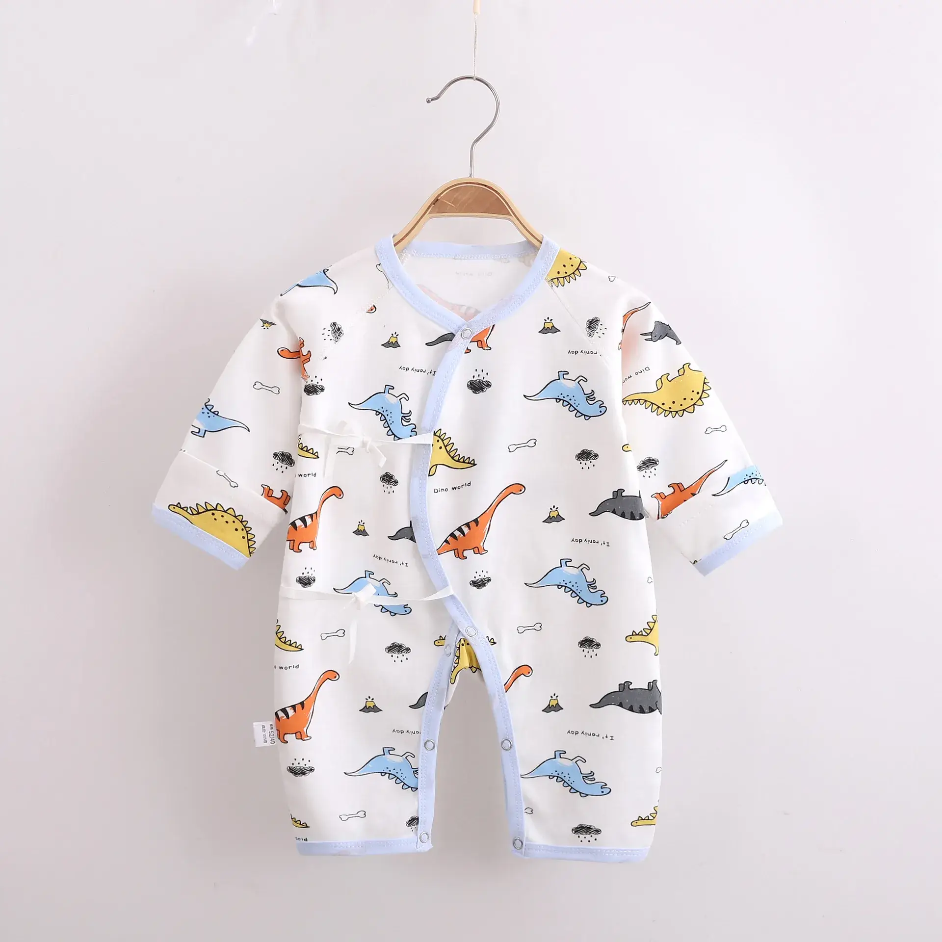 Baby Cotton Heart Print Long Sleeve Romper - Image 11