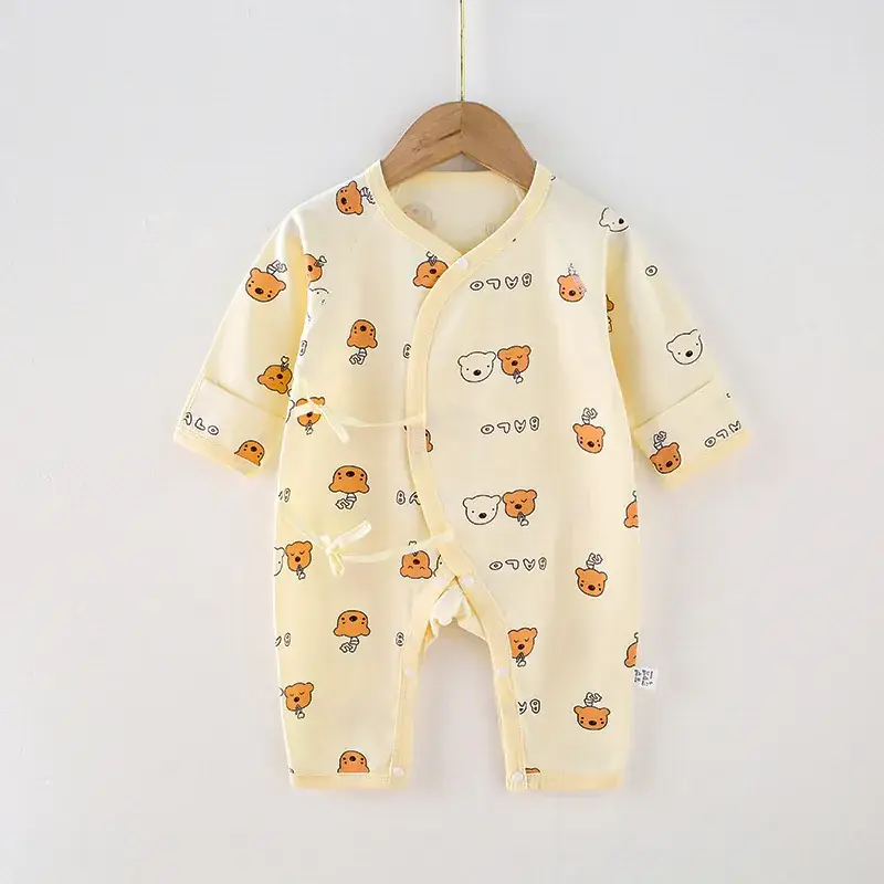 Baby Cotton Heart Print Long Sleeve Romper - Image 15