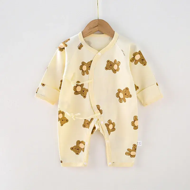 Baby Cotton Heart Print Long Sleeve Romper - Image 16