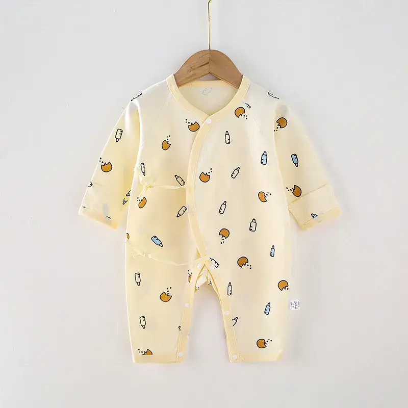 Baby Cotton Heart Print Long Sleeve Romper - Image 17