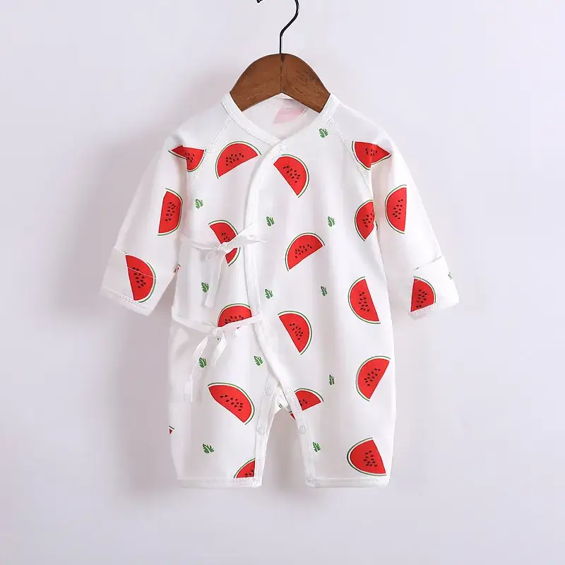 Baby Cotton Heart Print Long Sleeve Romper - Image 2