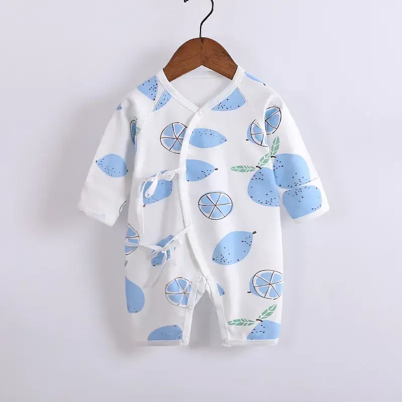Baby Cotton Heart Print Long Sleeve Romper - Image 3