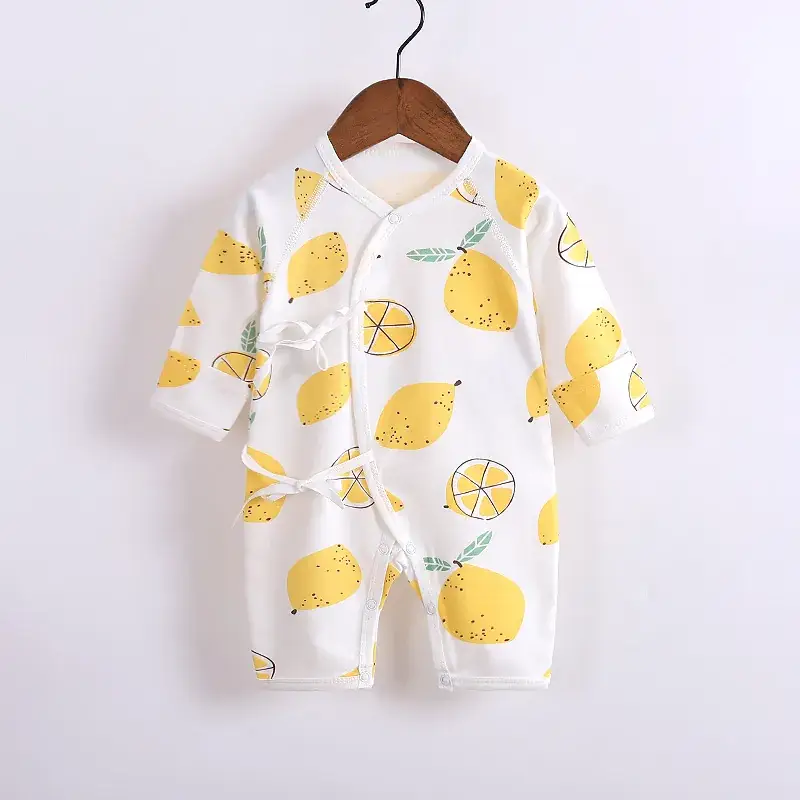 Baby Cotton Heart Print Long Sleeve Romper - Image 4