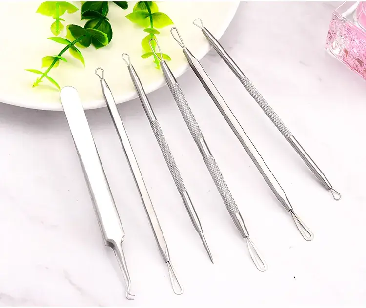 Factory Wholesale Rose Gold Acne Needles 6-Piece Set — feature 11