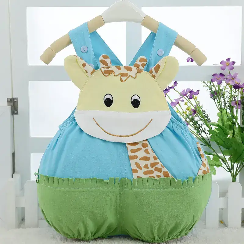 Cute Cartoon Baby's Blue Green Triangle Clothes - Image 7