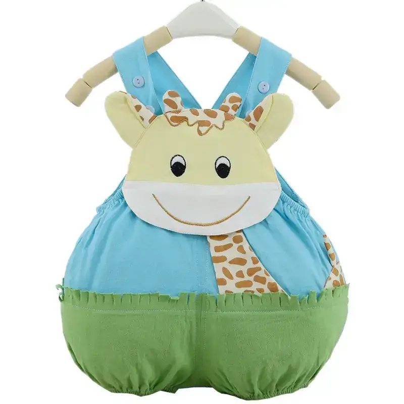 Cute Cartoon Baby's Blue Green Triangle Clothes - Image 10