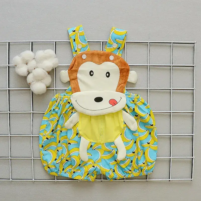 Cute Cartoon Baby's Blue Green Triangle Clothes - Image 3