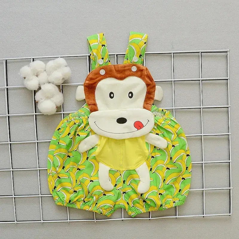Cute Cartoon Baby's Blue Green Triangle Clothes - Image 4