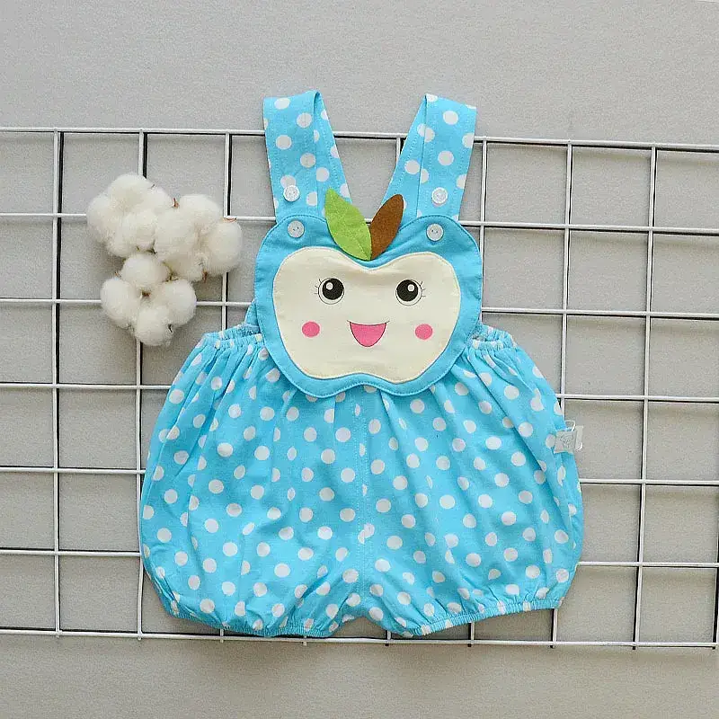 Cute Cartoon Baby's Blue Green Triangle Clothes - Image 5