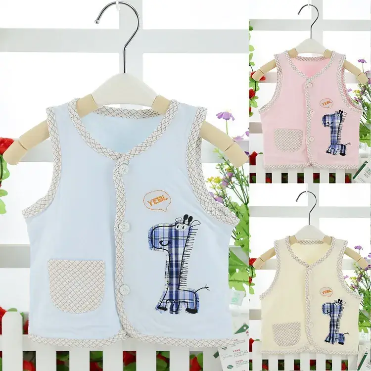 Newborn Waistcoat for Baby Boys Girls Double Layer Summer Spring Autumn - Image 4