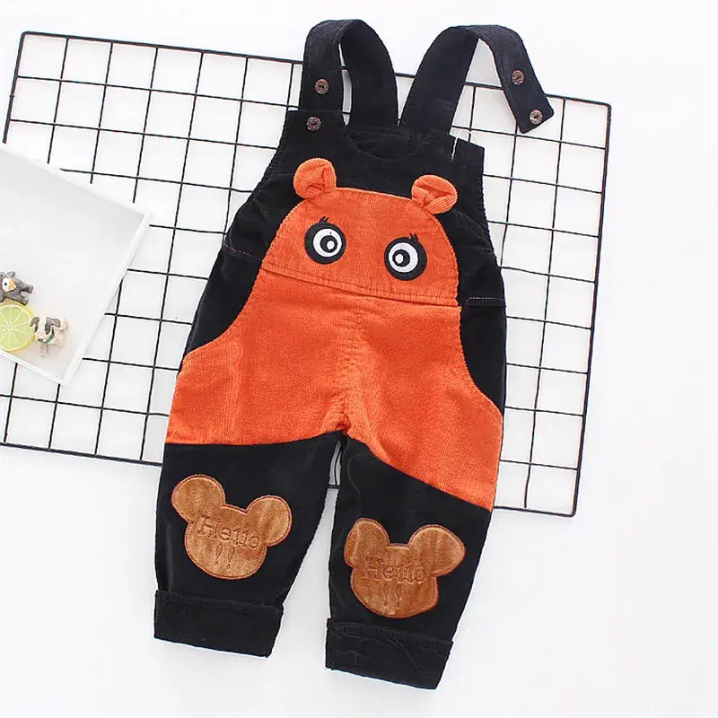 Baby Bear Suspenders Pants Yellow Black One-Piece - Image 5