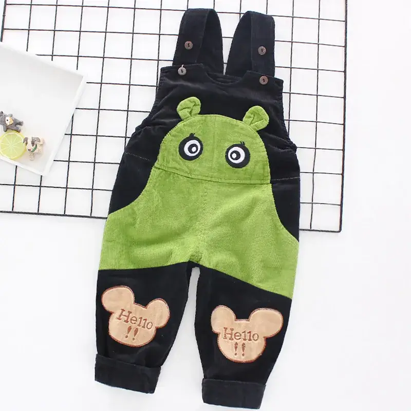 Baby Bear Suspenders Pants Yellow Black One-Piece - Image 6