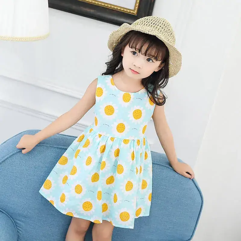 Korean Style Girls Chiffon Dress Summer New