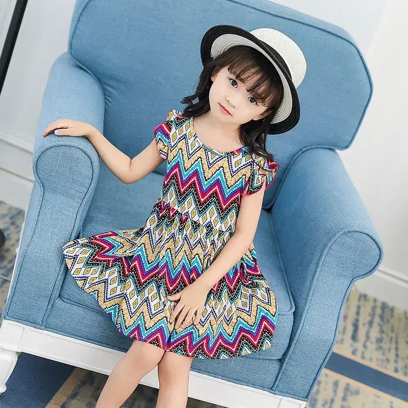 Korean Style Girls Chiffon Dress Summer New