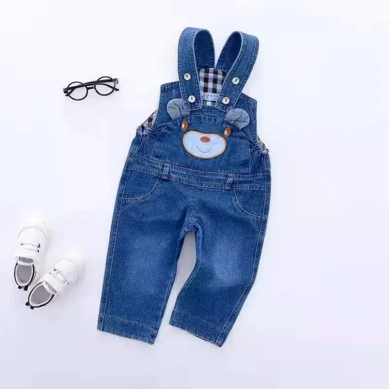 Baby Denim Pants with Rabbit Embroidery Spring & Autumn - Image 2