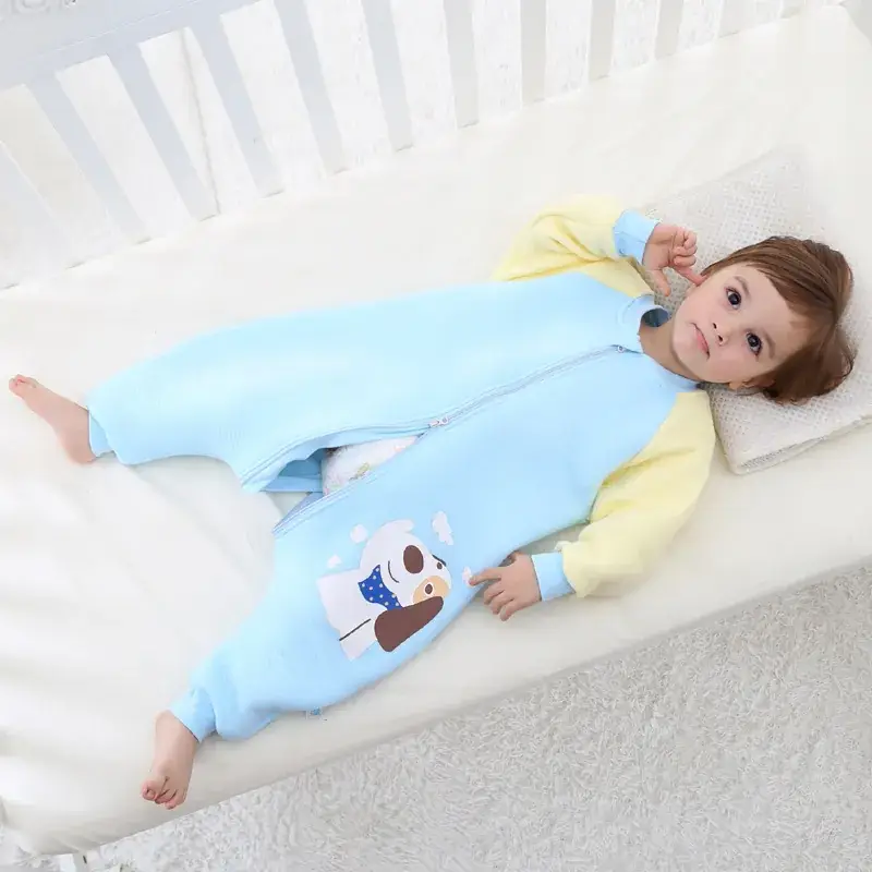 Newborn Quilted Sleeping Bag Pink Blue Split Leg Warm - Image 9