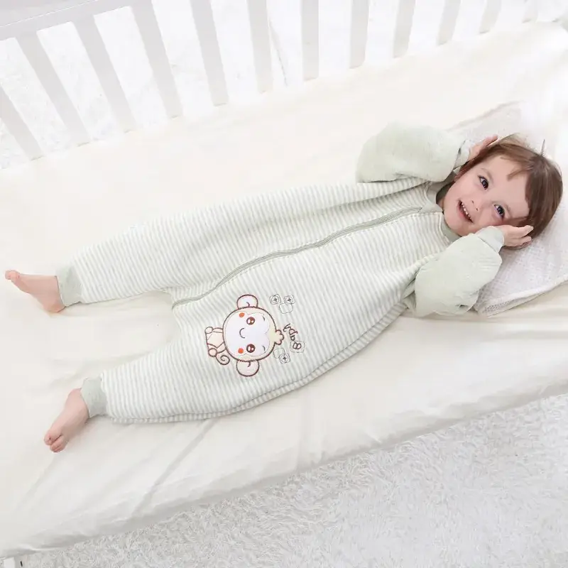 Newborn Quilted Sleeping Bag Pink Blue Split Leg Warm - Image 11