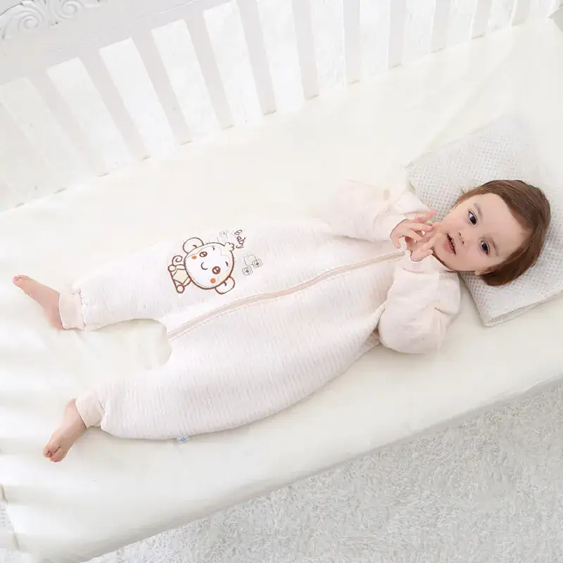 Newborn Quilted Sleeping Bag Pink Blue Split Leg Warm - Image 12