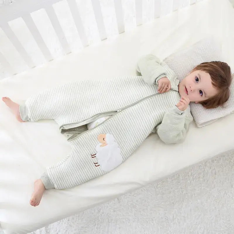Newborn Quilted Sleeping Bag Pink Blue Split Leg Warm - Image 4