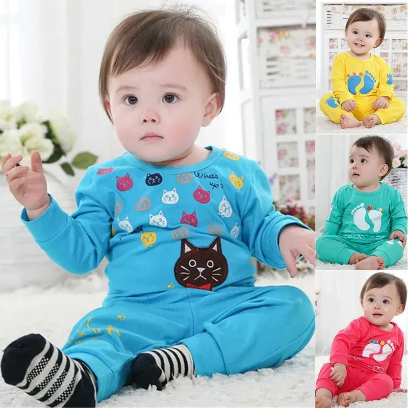 Newborn Baby 0-3Y Full Body Cartoon Suit Blue - Image 10