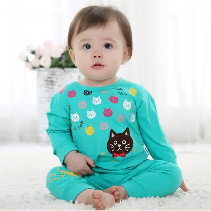 Newborn Baby 0-3Y Full Body Cartoon Suit Blue - Image 4