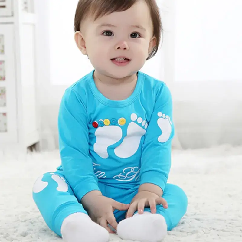 Newborn Baby 0-3Y Full Body Cartoon Suit Blue - Image 5
